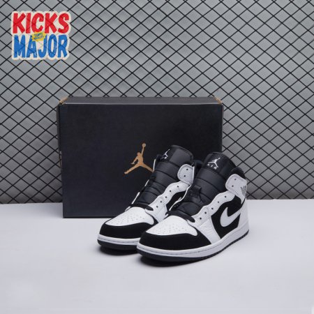 Air Jordan 1 Mid White Black Unisex