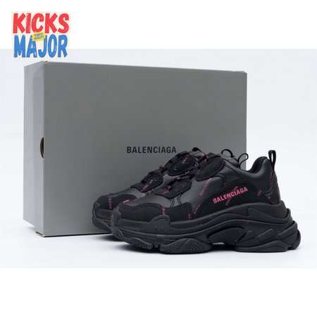 Balenciaga Triple S Allover Logo Black Pink (W) SIZE: 35-45