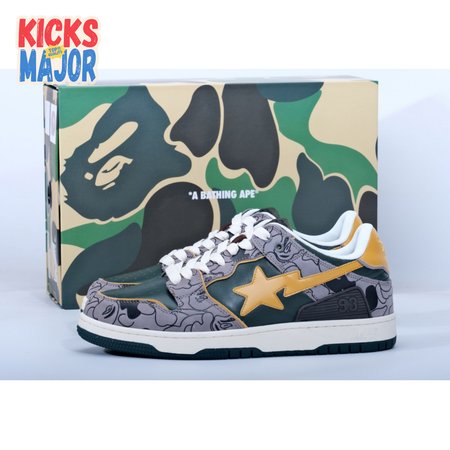 Bape Sk8 Sta Grey Mustard Yellow 40-45