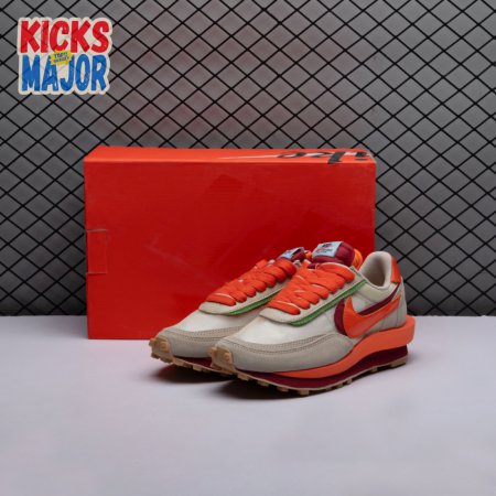 Nike LD Waffle CLOT Kiss of Death Net Orange Blaze DH1347-100 Unisex