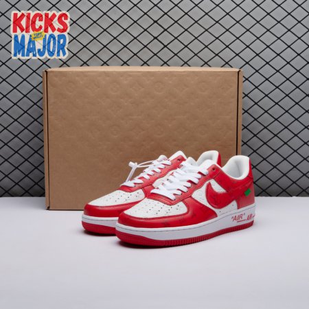 Nike Air Force 1 Low By Virgil Abloh White Red Men's