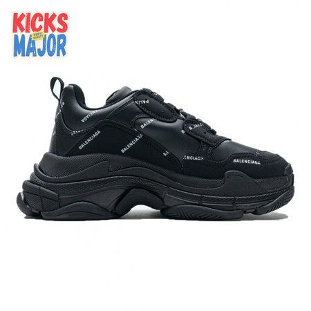 Balenciaga Triple S Logo Black 34-45
