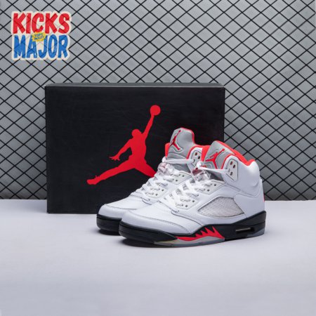 Jordan 5 Retro Fire Red Silver Tongue (2020) DA1911-102 Men's