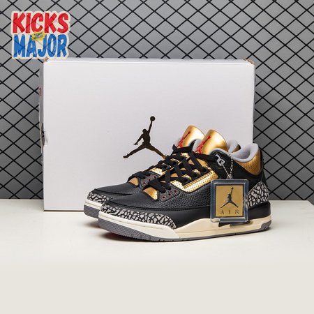 Air Jordan 3 Black Gold Men's