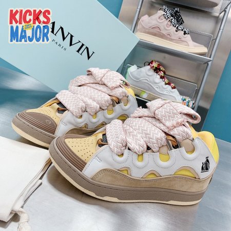 LANVIN Curb sneakers in Leather beige DRAG-H200509 35-45