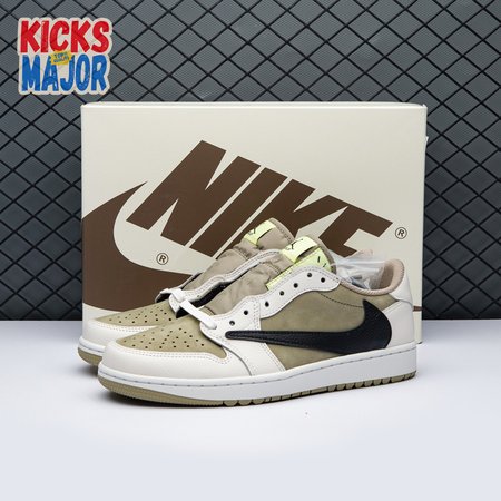 Jordan 1 Retro Low Golf Travis Scott Neutral Olive FZ3124-200 Unisex