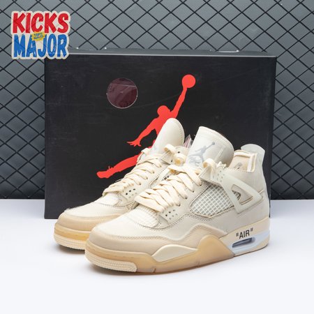 Air Jordan 4 RERO x Off-White AJ4 OW Sail Unisex