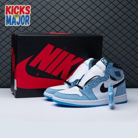 Jordan 1 Retro High White University Blue Black Unisex