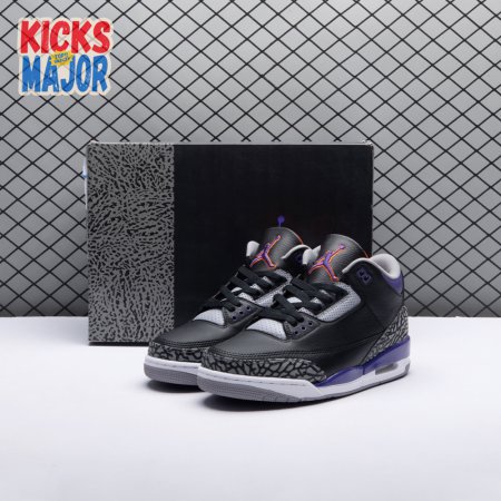 Jordan 3 Retro Black Court Purple CT8532-050 Men's