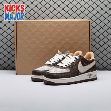 Nike Air Force 1 Low Monogram Brown Damier Azur Unisex