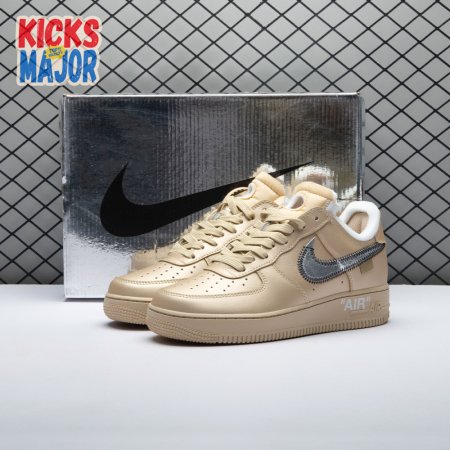 Off-White x Nike Air Force 1 07 Low Metal Gold OW Silver DX1419-900 Unisex