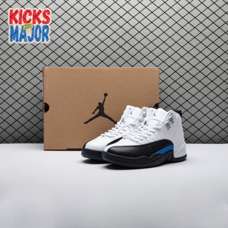 Jordan 12 Black White Blue Men's