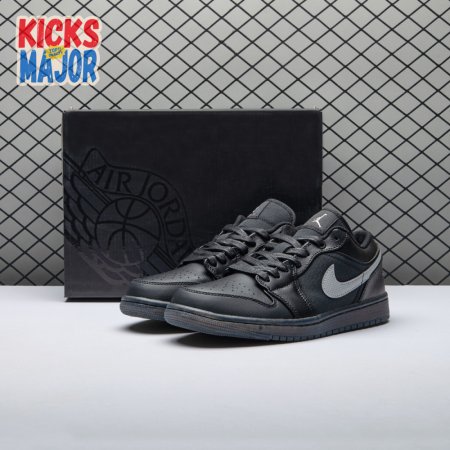 Jordan 1 Low Black White Dark Smoke Grey Unisex