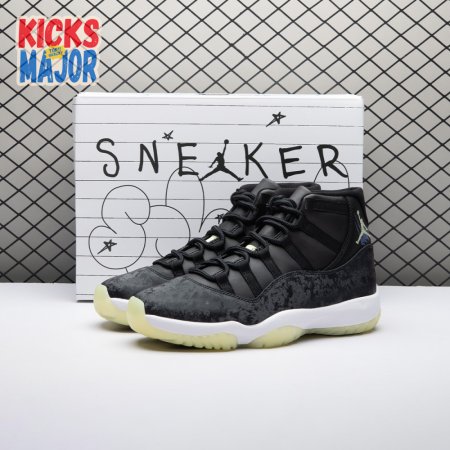 Jordan 11 Retro Black Barely Volt IB1378-001 Unisex