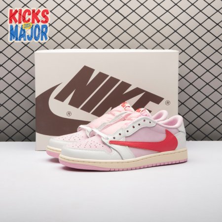 Travis Scott x Air Jordan 1 Low Shy Pink IQ7604-101 Unisex